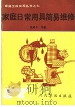 家庭日常用具简易维修 1990 PDF电子版封面 780020152X 张建平等编