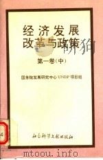 经济发展、改革与政策 第1卷 中 1994 PDF电子版封面 7800505456 国务院发展研究中心UNDP项目组编