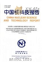 中国核科技报告 柱腔靶X光辐射能量传输分解实验与理论分析 1999 PDF电子版封面 江小恩