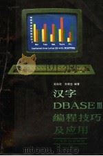 汉字DBASE 3编程技巧及应用 PDF电子版封面 郑存陆,张毅忠编著