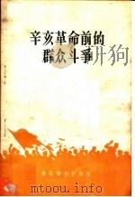 辛亥革命前的群众斗争 1957 PDF电子版封面 T11008·26 李竹然编