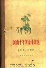 河南十年短篇小说选 1949-1959 1960 PDF电子版封面 10105·462 河南省文化局,河南省文联编