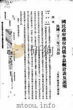 国民政府应付内债本息统计表 1933 PDF电子版封面 上海浙江兴业银行调查处编