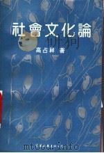 社会文化论   1994  PDF电子版封面  750591894X  高占祥著 