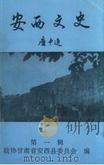 安西文史 第1辑 1996 PDF电子版封面 政协甘肃省安西县委员会编
