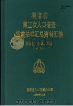 湖南省第三次人口普查提前抽样汇总资料汇编 第4卷 行业、职业 中 1983 PDF电子版封面 湖南省人口普查办公室编