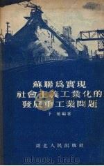 苏联为实现社会主义工业化的发展重工业问题 1954 PDF电子版封面 于植编著
