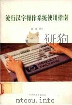 流行汉字操作系统使用指南 PDF电子版封面 张立,袁东编