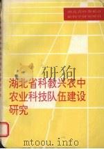湖北省科教兴农中农业科技队伍建设研究 PDF电子版封面