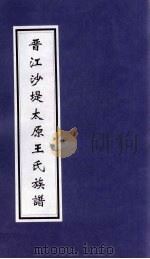 晋江沙堤太原王氏族谱（ PDF版）