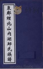 泉郡鲤北山内湖邱氏族谱 PDF电子版封面