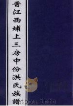 晋江西埔上三房中份洪氏家谱 PDF电子版封面