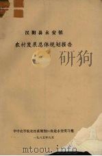 汉阳县永安镇  农村发展总体规划报告（1985 PDF版）