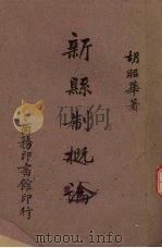 新县制概论 1942 PDF电子版封面 胡昭华著