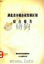 湖北省乡镇企业发展区划综合报告 1994 PDF电子版封面 湖北省农业区划委员会