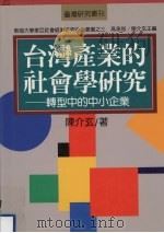 台湾产业的社会学研究 转型中的中小企业 1998 PDF电子版封面 9570818077 陈介玄著