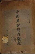 中国农村经济问题  全1册（1933 PDF版）