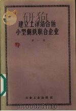 建立土洋结合的小型钢铁联合企业  第1辑   1958  PDF电子版封面  15062·1357  张焕光编辑 