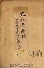 文化与政治   1929  PDF电子版封面    许仕廉著 