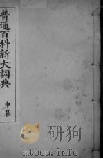 普通百科新大词典 申集 PDF电子版封面