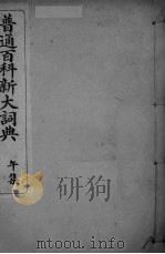 普通百科新大词典 午集 PDF电子版封面