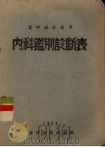 内科鉴别诊断表 1953 PDF电子版封面 本社编