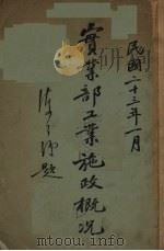 实业部工业施政概况   1934  PDF电子版封面    实业部编 