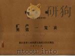 矿产异常一览表  丽水幅（1971 PDF版）