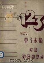 LOTUS 1-2-3 电子表格 绘图 数据库管理   1984  PDF电子版封面    吕洪等译 