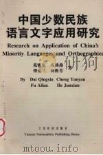 中国少数民族语言文字应用研究 1999 PDF电子版封面 7536719256 戴庆厦,成燕燕,傅爱兰等著
