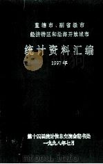 直辖市、副省级市经济特区和沿海开放城市统计资料汇编  1997年（1998 PDF版）