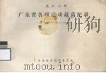 1982广东省各项运动最高纪录 1983.03 PDF电子版封面 广东省体育运动委员会编