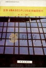 汉字dBASE Ⅲ PLUS实用编程技巧   1994  PDF电子版封面  7507708217  解彬编写 