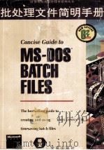 MS-DOS批处理文件简明手册 版本6.0与6.2 1994 PDF电子版封面 7507708764 (美)Kris Jamsa著;冯崇彪等译