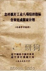 怎样抓好工业八项经济指标全面完成国家计划 1975 PDF电子版封面 辽宁财经学院计统系,辽宁省计委统计局编