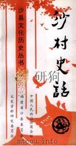 沙县文化历史丛书  沙村史话（1998 PDF版）
