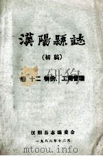 汉阳县志 初稿 12 物价工商管理 1986 PDF电子版封面 汉阳县志编委会