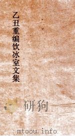 乙丑重编饮冰室文集 34 PDF电子版封面 梁启超撰