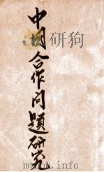中国合作问题研究   1935  PDF电子版封面    山东乡村建设研究院编辑部编 
