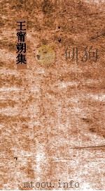 王甯朔集 卷全 PDF电子版封面 王融著