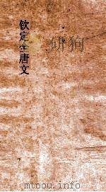 钦定全唐文 卷903-904 PDF电子版封面