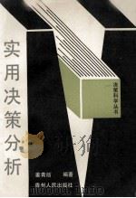 实用决策分析   1988  PDF电子版封面  7221002657  姜青舫编著 