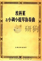 埃科莱a小调小提琴协奏曲 1994 PDF电子版封面 7103012008 埃科莱作曲;张世祥编订