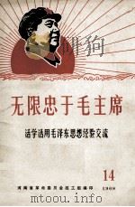 无限忠于年毛主席 14 活学活用毛泽东思想经验交流 1968 PDF电子版封面 河南省革命委员会政工组编