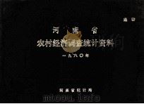 河南省农村经济调查统计资料 一九八○年 1982 PDF电子版封面 河南省统计局编