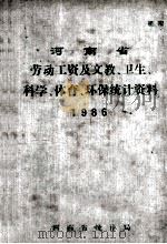 河南省劳动工资及文教、卫生、科学、体育、环保统计资料 1986 1987 PDF电子版封面 河南省统计局编