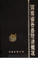 河南省各县经济概况  1980-1986   1987  PDF电子版封面    河南省统计局编；孙斌育，张启方汇编 