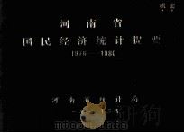 河南省国民经济统计提要 1976-1980 1981 PDF电子版封面 河南省统计局编