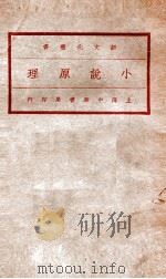 新文化丛书 小说原理 1933 PDF电子版封面 陈穆如编