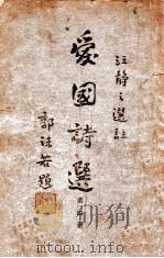 爱国诗选 第4册 1928 PDF电子版封面 汪静之选注